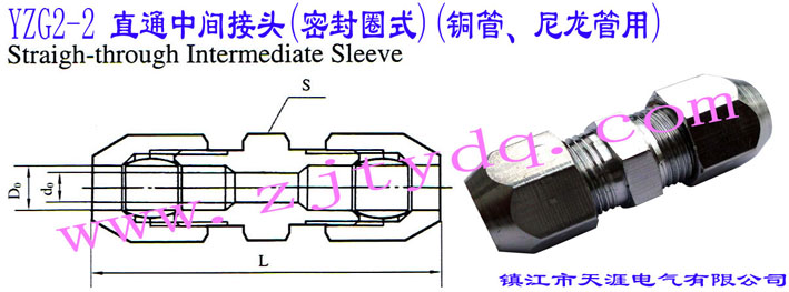 YZG2-2 ֱͨg^(ܷȦʽ)(~)Straight-through Intermediate Sleeve